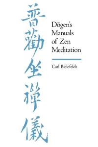 Dogen's Manuals of Zen Meditation_cover
