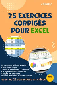 25 exercices corrigés pour Excel - Tome 1_cover