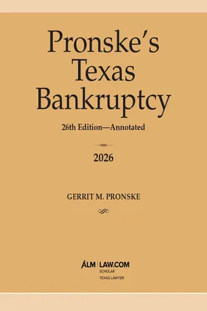 Pronske’s Texas Bankruptcy 2026