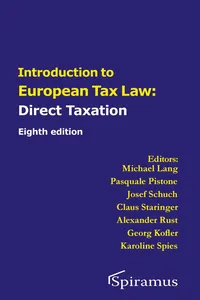 Introduction to European Tax Law: Direct Taxation_cover