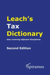 Leach's Tax Dictionary_cover