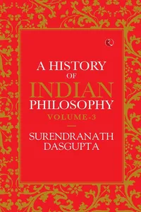 A History of Indian Philosophy - Vol. 3_cover