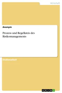 Prozess und Regelkreis des Risikomanagements_cover