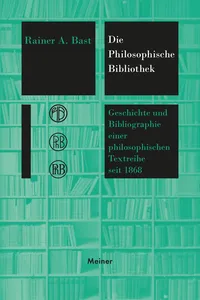 Die »Philosophische Bibliothek«