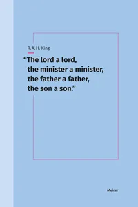 "The lord a lord, the minister a minister, the father a father, the son a son."_cover