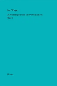 Darstellungen und Interpretationen: Platon_cover
