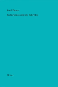 Kulturphilosophische Schriften_cover
