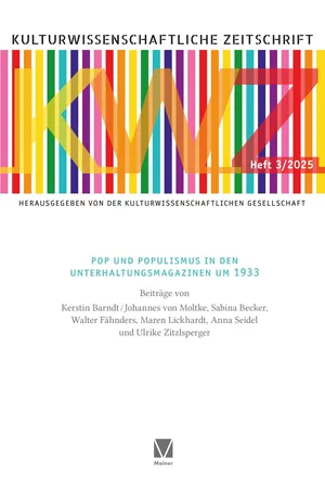 Pop und Populismus in den Unterhaltungsmagazinen um 1933