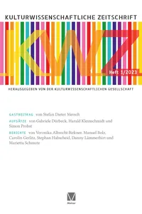Kulturwissenschaftliche Zeitschrift 2023/1_cover