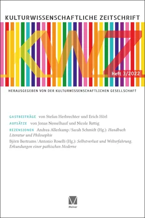 Kulturwissenschaftliche Zeitschrift 2022/3