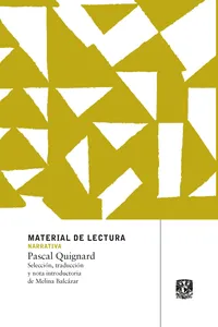 Pascal Quignard. Material de lectura. Narrativa_cover