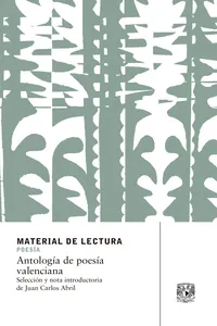 Material de lectura. Antología de poesía valenciana_cover