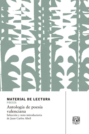 Material de lectura. Antología de poesía valenciana