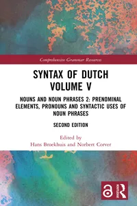 Syntax of Dutch Volume V_cover