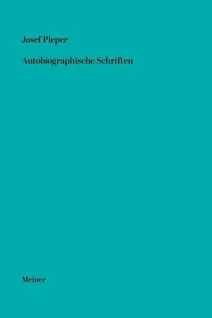Autobiographische Schriften