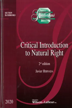 Critical Introduction to Natural Right, 2nd Edition