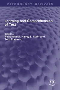 Learning and Comprehension of Text