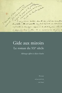 Gide aux miroirs. Le roman du XXe siècle_cover