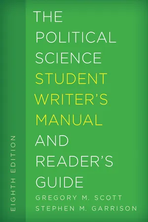 The Political Science Student Writer's Manual and Reader's Guide