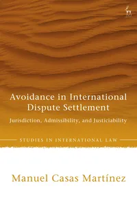Avoidance in International Dispute Settlement