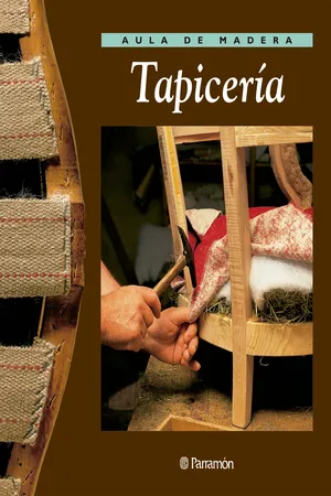 Aula de madera. Tapicería
