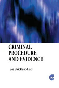 Criminal Procedure and Evidence_cover