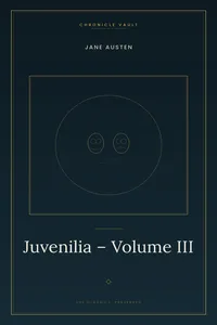 Juvenilia – Volume III_cover