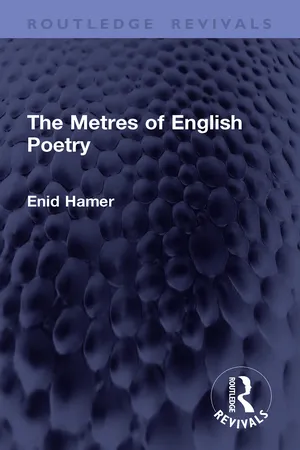 The Metres of English Poetry