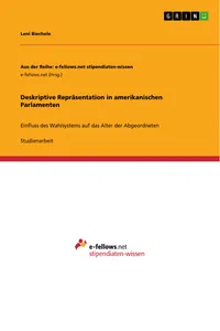 Deskriptive Repräsentation in amerikanischen Parlamenten_cover