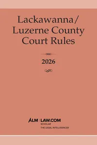 Lackawanna/Luzerne County Court Rules 2026_cover
