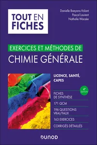 Exercices et méthodes de chimie générale - 4e éd.