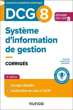 DCG 8 Système d'information de gestion - Corrigés - Réforme 2026-2027