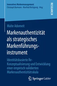 Markenauthentizität als strategisches Markenführungsinstrument_cover