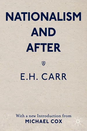 Nationalism and After