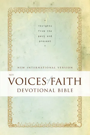 NIV, Voices of Faith Devotional Bible