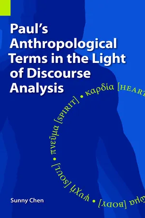 Paul's Anthropological Terms in the Light of Discourse Analysis