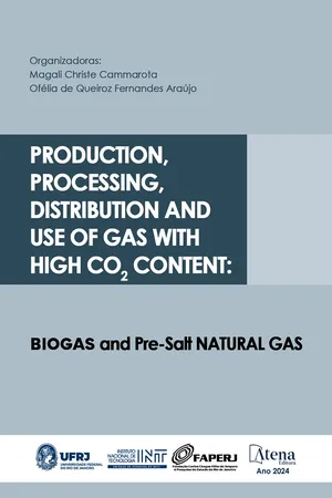 Production, processing, distribution and use of gas with high CO2 content: biogas and pre-salt natural gas