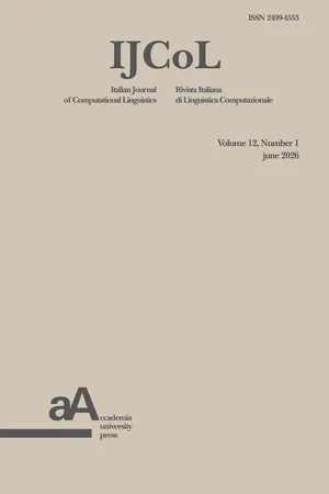 IJCoL - Italian Journal of Computational Linguistics Volume 12, Number 1 June 2026