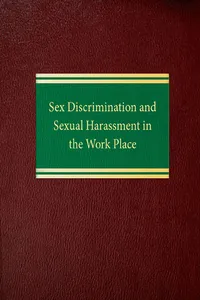 Sex Discrimination and Sexual Harassment in the Work Place_cover