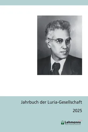 Jahrbuch der Luria-Gesellschaft 2025