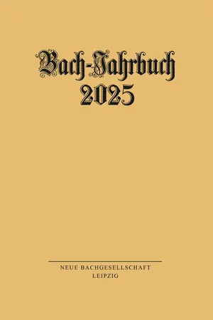 Bach-Jahrbuch 2025