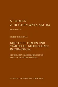 Geistliche Frauen und städtische Gesellschaft in Straßburg_cover