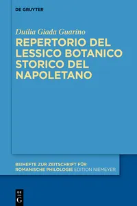 Repertorio del lessico botanico storico del napoletano