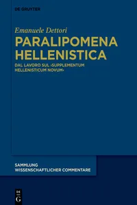 Paralipomena Hellenistica