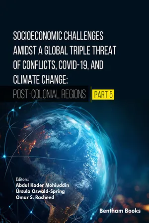 Socioeconomic Challenges Amidst a Global Triple Threat of Conflicts, COVID-19, and Climate Change