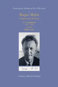 Biagio Marin. I manoscritti di Pavia. I._cover