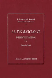 Aelius Marcianus_cover
