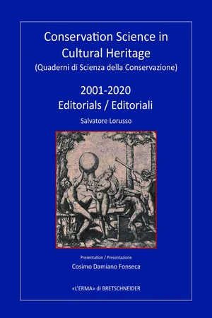 Conservation science in Cultural Heritage (Quaderni di Scienza della Conservazione)