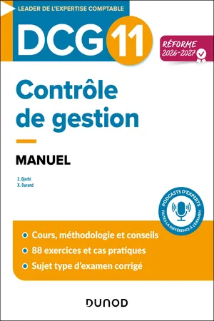 DCG 11 - Contrôle de gestion - Manuel - Réforme 2026-2027