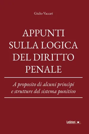 Appunti sulla logica del diritto penale